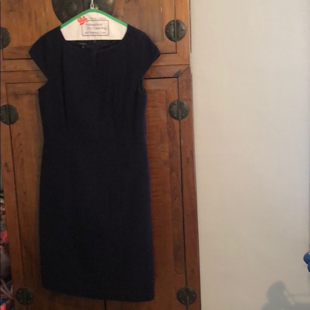 Cute navy Talbots cap sleeve dress.